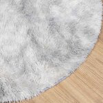 vidaXL Tapis Shaggy à poils longs NAVARRA gris argenté 240x240 cm