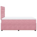 vidaXL Sommier à lattes de lit avec matelas rose 120x190 cm velours