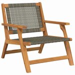 vidaXL Chaises de jardin avec table 3 Pièces Gris 45 x 45 x 40 cm