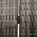 Paravent vidaXL 4 panneaux pliable gris 195x180 cm en poly rotin