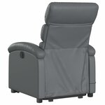 vidaXL Fauteuil inclinable de massage électrique gris similicuir