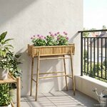 vidaXL Jardinière avec support Naturel 100 x 38 x 114 cm Bambou