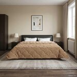 vidaXL Duvet complet toute l'année Matelassé Taupe 240 x 260 cm