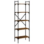 vidaXL Bibliothèque à 5 niveaux chêne fumé 56x31 5x174 cm