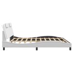 vidaXL Cadre de lit Viana avec LED sans matelas blanc 200x200 cm