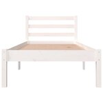 vidaXL Cadre de lit sans matelas 75x190 cm blanc