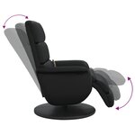 vidaXL Fauteuil inclinable de massage repose-pieds noir similicuir