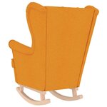 vidaXL Chaise à bascule jaune foncé 74x90x102 cm tissu