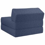 vidaXL Canapé-lit pliable Bleu 60 x 70 x 41 cm Tissu