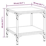 vidaXL Table basse Noir 50x50x40 cm Bois d'ingénierie