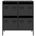 vidaXL Buffet noir 68x39x73 5 cm acier laminé à froid