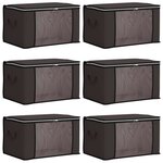 vidaXL Boîte de rangement avec fenêtre latérale transparente 6 pc
