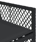 vidaXL Ensemble à manger de jardin 11 Pièces coussins noir résine tressée