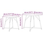 Table d'appoint vidaXL 2 Pièces Chêne fumé en bois d'ingénierie et métal