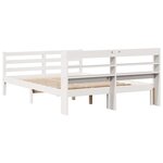vidaXL Cadre de lit avec tête de lit sans matelas blanc 140x200 cm
