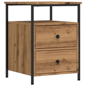 vidaXL Table de chevet chêne artisanal 44x45x60 cm bois d'ingénierie