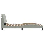 vidaXL Cadre de lit avec LED sans matelas gris clair 90x190 cm velours