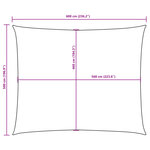 vidaXL Voile de parasol tissu oxford rectangulaire 5x6 m rouge