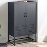 vidaXL Buffet haut anthracite 68x39x111 5 cm acier laminé à froid
