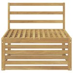 vidaXL Sofa de milieu extérieur Bois d'Acacia Massif Blanc