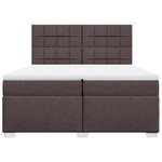 vidaXL Sommier à lattes de lit avec matelas Marron foncé 200x200 cm