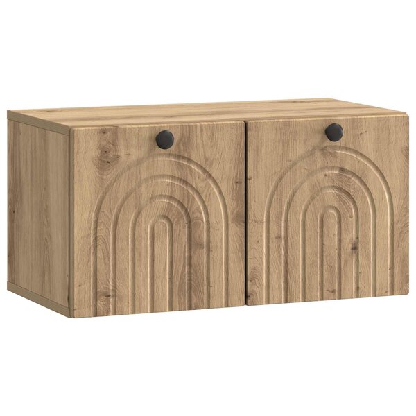 vidaXL Meuble TV mural 59 5 x 31 x 30 cm Chêne artisanal