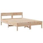 vidaXL Lit bibliothèque sans matelas 140x200 cm bois massif de pin
