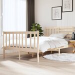 vidaXL Cadre de lit 120x190 cm Petit double Bois massif
