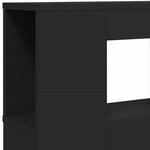 vidaXL Tête de lit à LED noir 200x18 5x103 5 cm bois d'ingénierie
