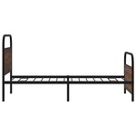 vidaXL Cadre de lit sans matelas 100x200 cm chêne marron