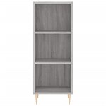 vidaXL Buffet haut Sonoma gris 34 5x34x180 cm Bois d'ingénierie
