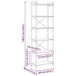 vidaXL Étagère Chêne fumé 40 x 30 x 85 cm Bois d'ingénierie