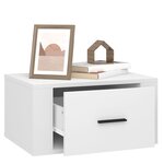 vidaXL Tables de chevet murales 2 Pièces Blanc 50x36x25 cm