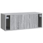 vidaXL Meuble TV mural 78 5 x 31 x 30 cm Sonoma gris Bois d'ingénierie