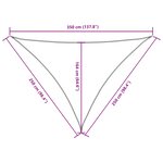 vidaXL Voile de parasol tissu oxford triangulaire 2 5x2 5x3 5 m jaune