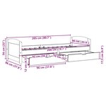 vidaXL Lit de jour avec 2 tiroirs sans matelas IRUN noir 90x200 cm
