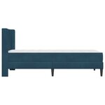 vidaXL Cadre de lit avec matelas Bleu 80 x 200 cm Velours