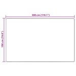 vidaXL Coureur de Tapis MARSA Crème 190 x 300 cm Polyester et PVC