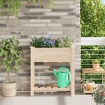 Jardinière vidaXL avec grilles 71x37x76 cm en bois massif de pin