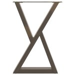 vidaXL Pieds de table à manger 2 pièces Acier naturel 60 x (72-73 3) cm Acier