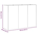 vidaXL Jardinière blanc 120x40x80 cm acier laminé à froid