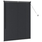 vidaXL Store de Fenêtre avec des rideaux Autre Noir 100 x 130 cm Aluminium