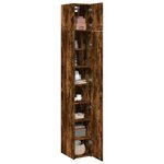 vidaXL Armoire de rangement mince chêne fumé 30x42 5x225 cm