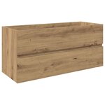 vidaXL Meuble lavabo avec bassin et robinet intégrés chêne artisanal