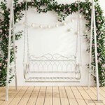 vidaXL Banc Balançoire Acier 109 x 75 x 59 cm Blanc antique