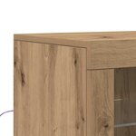 Buffet vidaXL avec lumières LED Chêne Artisan 41x37x100 cm