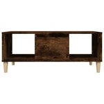 vidaXL Table basse Chêne fumé 90x50x36 5 cm Bois d'ingénierie