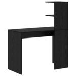 vidaXL Bureau Chêne noir 102 x 50 x 124 cm Bois d'ingénierie