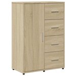 vidaXL Buffets 2 Pièces chêne sonoma 60x31x84 cm bois d'ingénierie