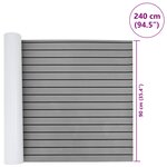 vidaXL Tapis de bateau Rayé Gris clair et noir 240 x 90 cm EVA